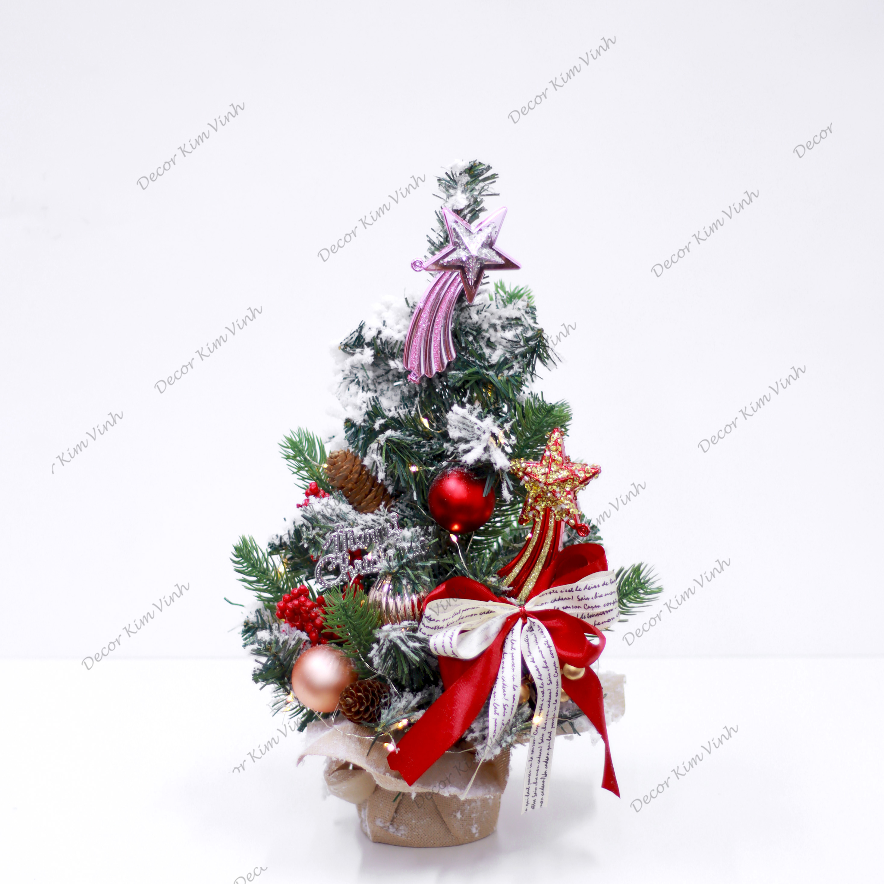 Cây Thông Hàn Quốc THQ09 Sao Băng 40cm Trang Trí Giáng Sinh