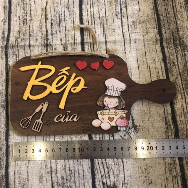Bảng gỗ Bếp của ... hình thớt đáng yêu trang trí nhà bếp trang trí bàn ăn chụp ảnh sản phẩm