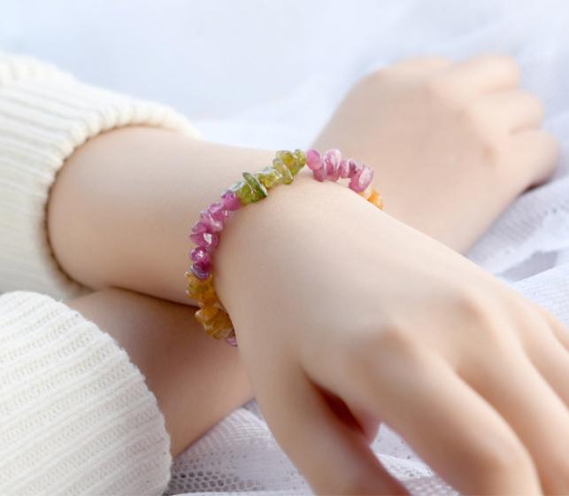Vòng tay đá tự nhiên nhiều màu cao cấp VT09
