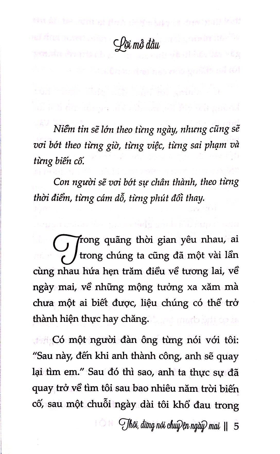 Thôi, Đừng Nói Chuyện Ngày Mai