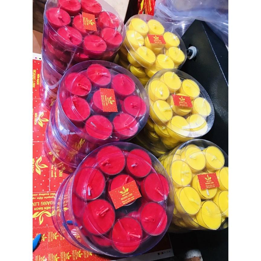 Nến tealight sáp bơ 40 viên đủ màu