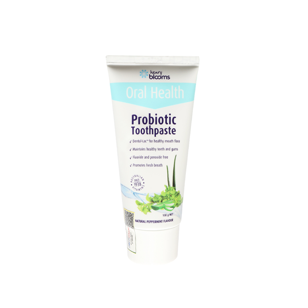 Kem Đánh Răng Henry Blooms Oral Health Probiotic Toothpaste Giúp Giảm Ê Buốt, Trắng Răng & Hơi Thở Thơm Mát