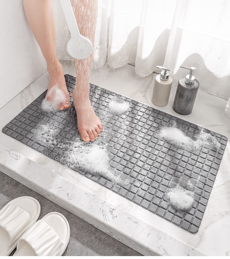 Thảm Chống Trượt Nhà Tắm Ô Vuông 70x38cm - Tấm Lót Sàn Phòng Tắm Cao Su Chống Trơn (Giao màu ngẫu nhiên)