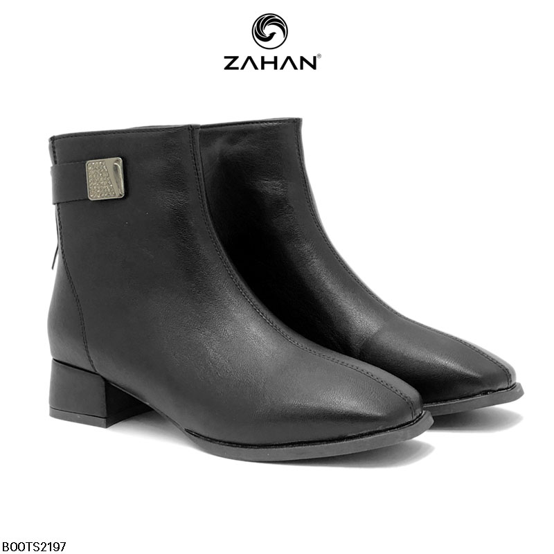 Boots nữ, cổ ngắn, mũi vuông, 2cm BOOTS2197