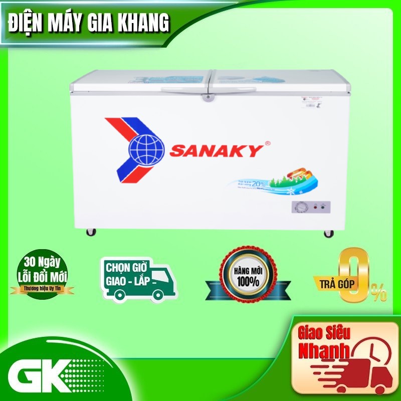 Tủ Đông Dàn Đồng Sanaky VH-4099A1 1 Ngăn 2 Cánh (400L) - Hàng Chính Hãng