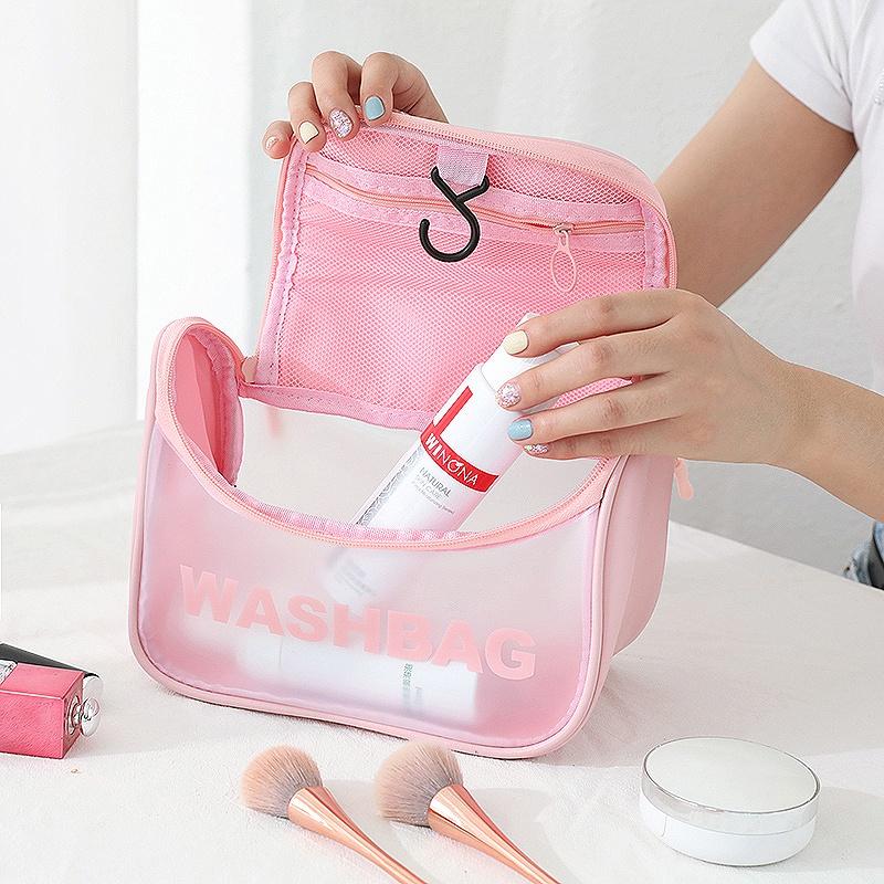 Túi Đựng Mỹ Phẩm Du Lịch pvc Màu Trơn Phong Cách Mới Chất Lượng Cao 2021 Có Thể Tùy Chỉnh