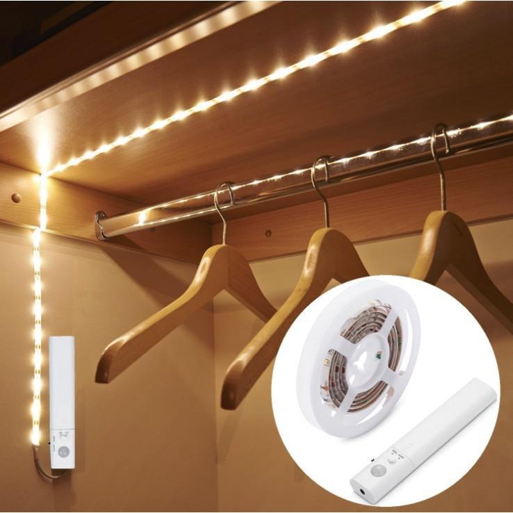 Đèn led cảm ứng hồng ngoại gắn tủ khóa, tủ quần áo dây đèn 1.5m - Gia dụng SG