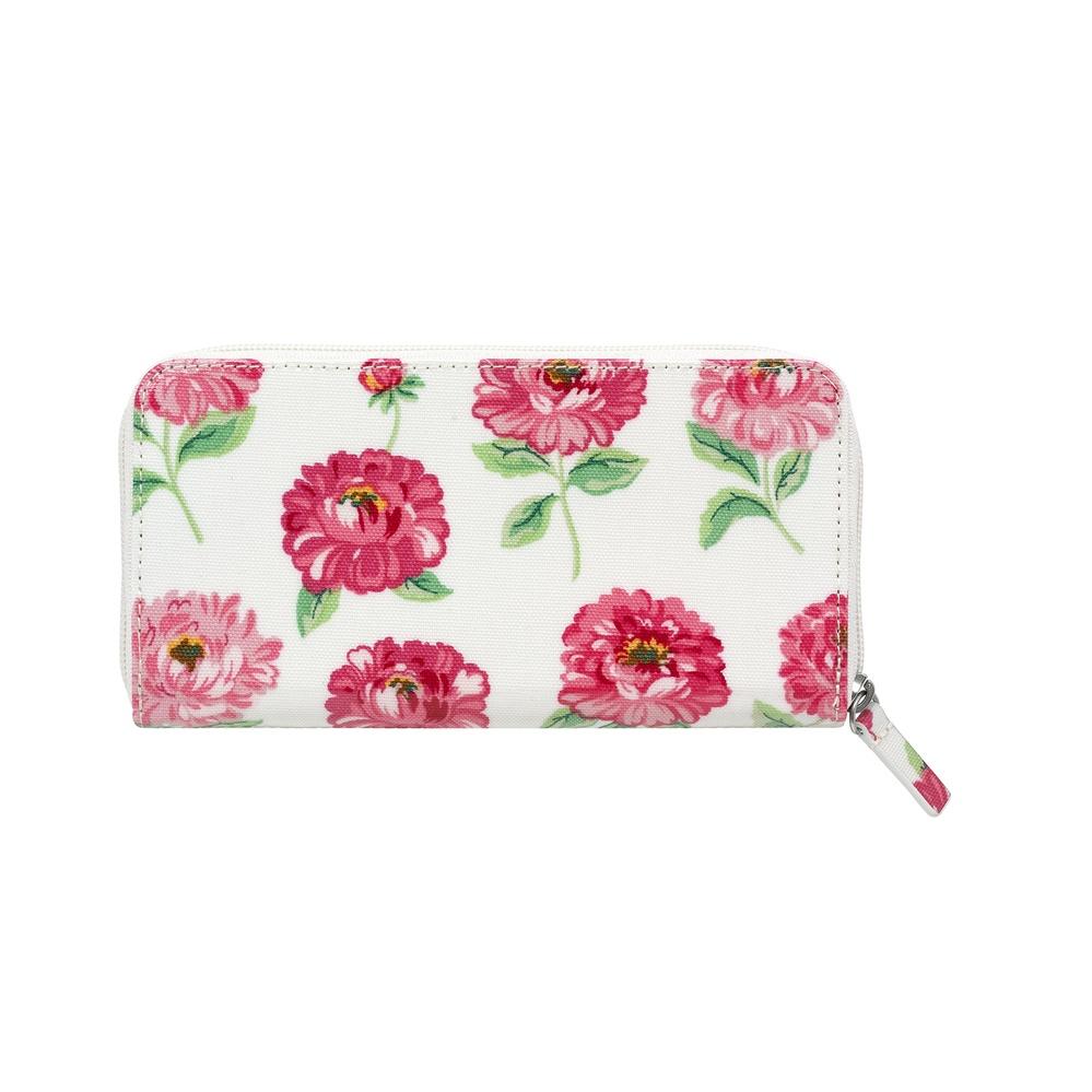 Cath Kidston - Ví cầm tay Continental Zip Wallet Dahlia - 1010015 - Warm Cream