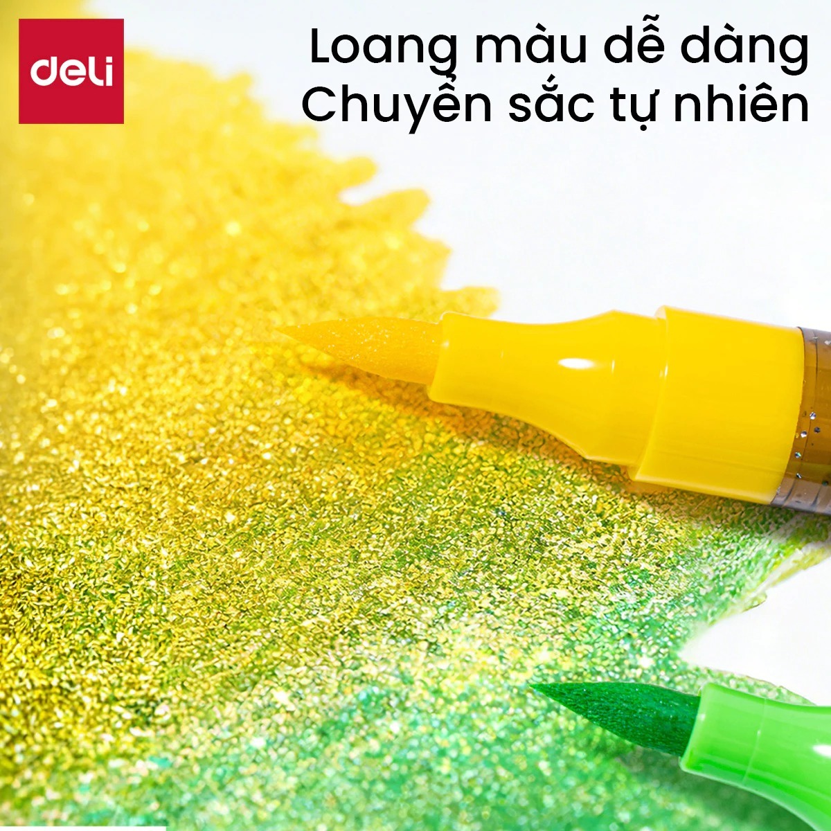 [SALE 39K] Bút Marker Nhũ Kim Tuyến 2 Đầu 12/24/36/48 Màu Cao Cấp Deli Nhũ Sáng Màu Vẽ Anime, Bullet Journey