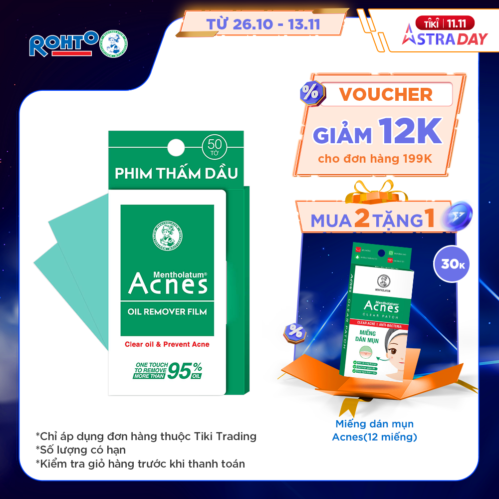 Phim Thấm Dầu Acnes Oil Remover Film 50 Tờ