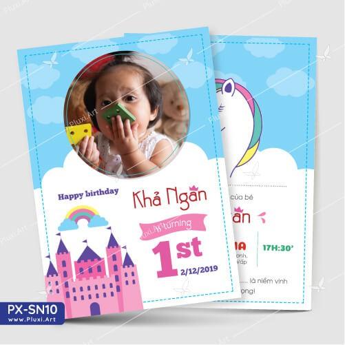 Thiệp thôi nôi – sinh nhật theo yêu cầu Pluxi (PX_SN11)