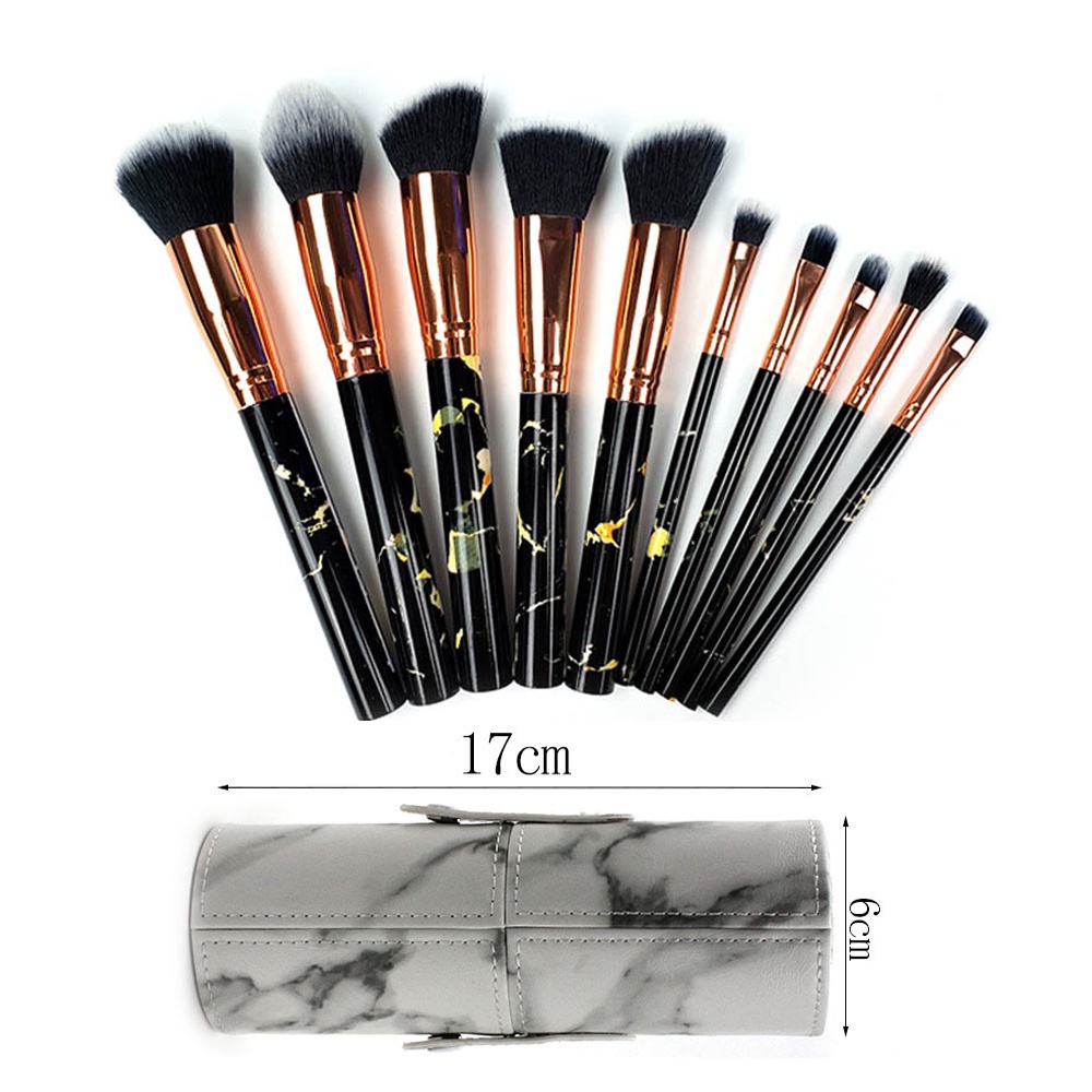 Bộ cọ trang điểm make up 10 chi tiết, dụng cụ trang điểm cá nhân kèm hộp đựng sang trọng