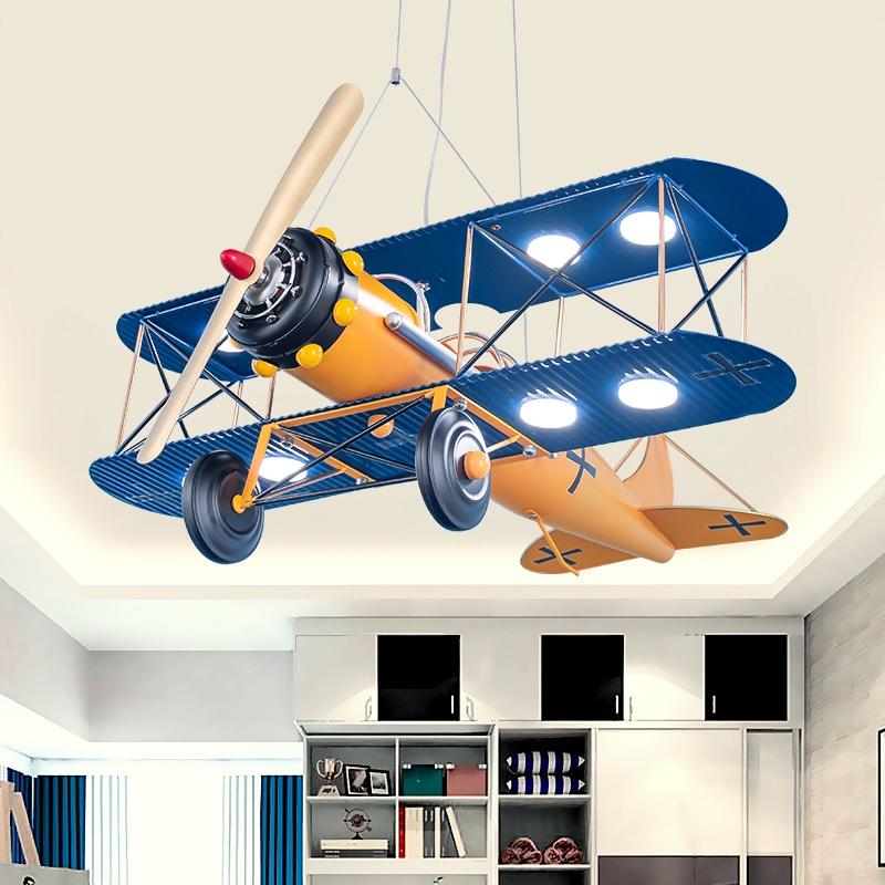 Đèn trần phong cách phim hoạt hình - Máy bay đèn led trang trí phòng ngủ trẻ em đa sắc màu DT28