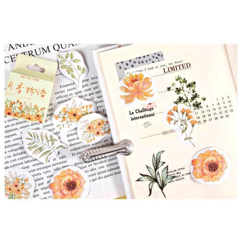 Bộ 46 Sticker Hoa Mùa Hạ E112
