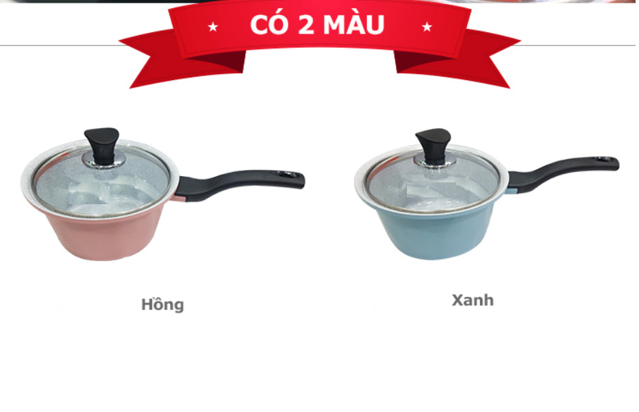 Chảo quánh chữ V bằng đá ceramic 18cm