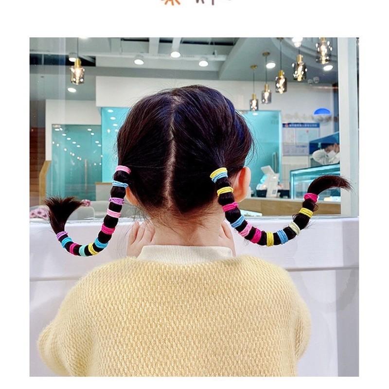 CÓ SẴN - Set 500 dây cột tóc, chun buộc tóc tặng kèm túi zip