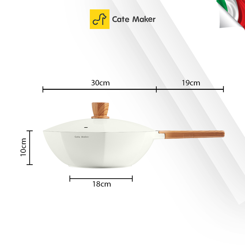 Chảo chống dính bát giác Cate-Maker INFINITE SERIES GYL-BJ30CB, size 30, dùng cho mọi loại bếp