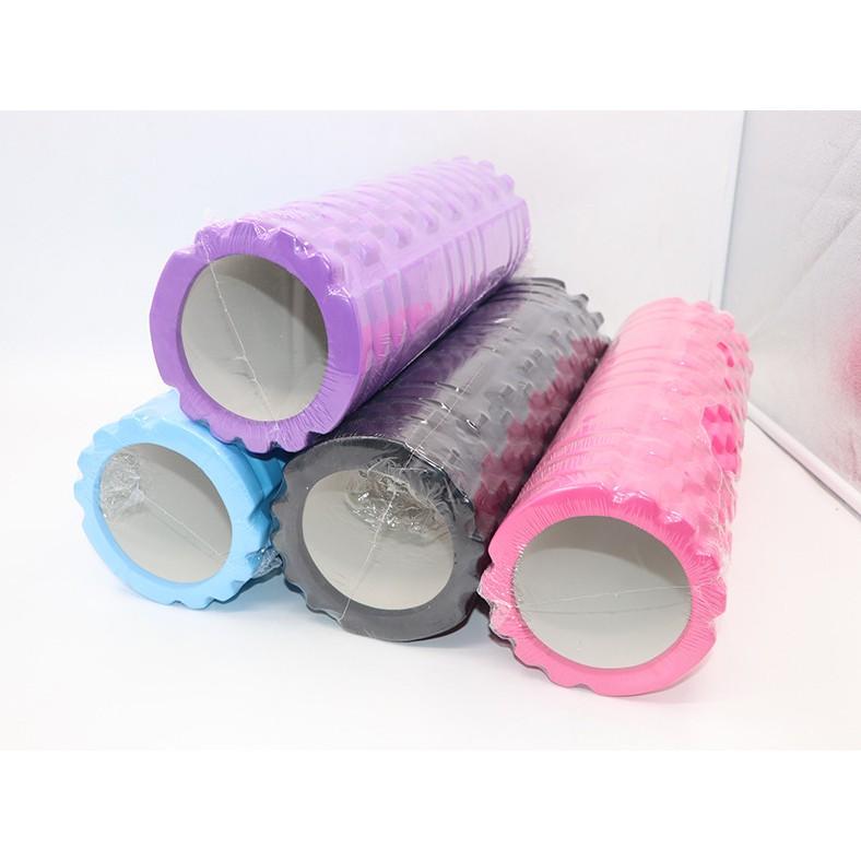 Con Lăn Massage Foam Gai Dẹt 45x14 cm Ống Lăn Giãn Cơ Tập Yoga, Gym YO21