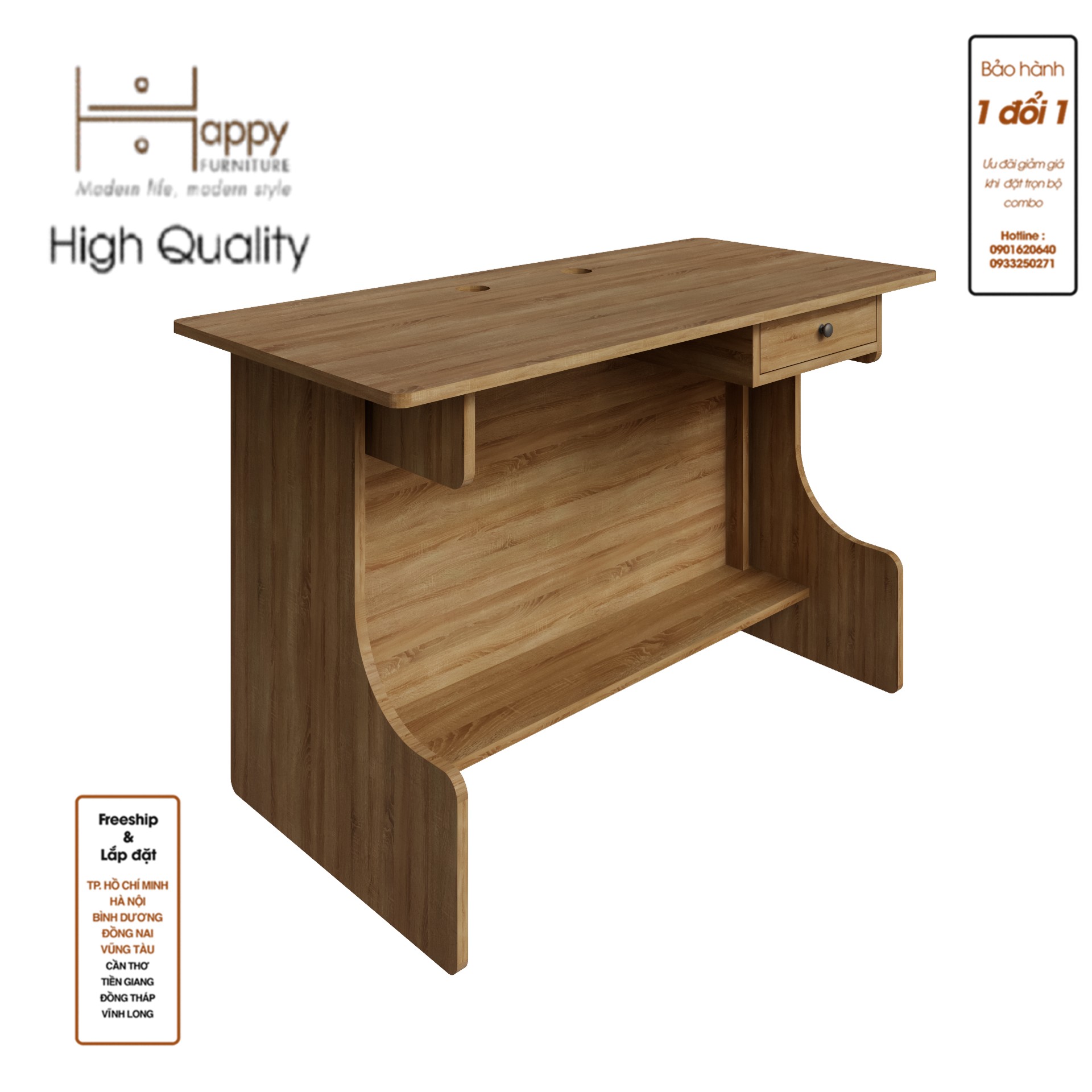 HELI, Bàn nâng hạ tự động tăng giảm chiều cao - 1 ngăn kéo, 120cm x 60cm x 75cm , BAN_E_004