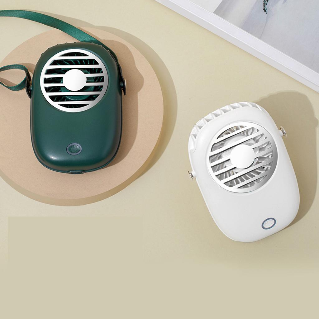 Mini USB Fan,Portable Hands Free Necklace Fan, Rechargeable Handheld Fan, 3 Speed Adjustable Personal Desk Outdoor Travel Office Household