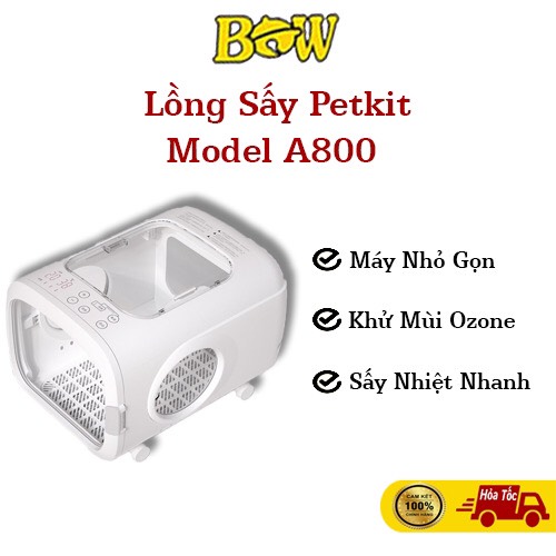 Máy Sấy, Lồng Chuồng Sấy Lông Thú Cưng Chó Mèo Model A800- 2.0