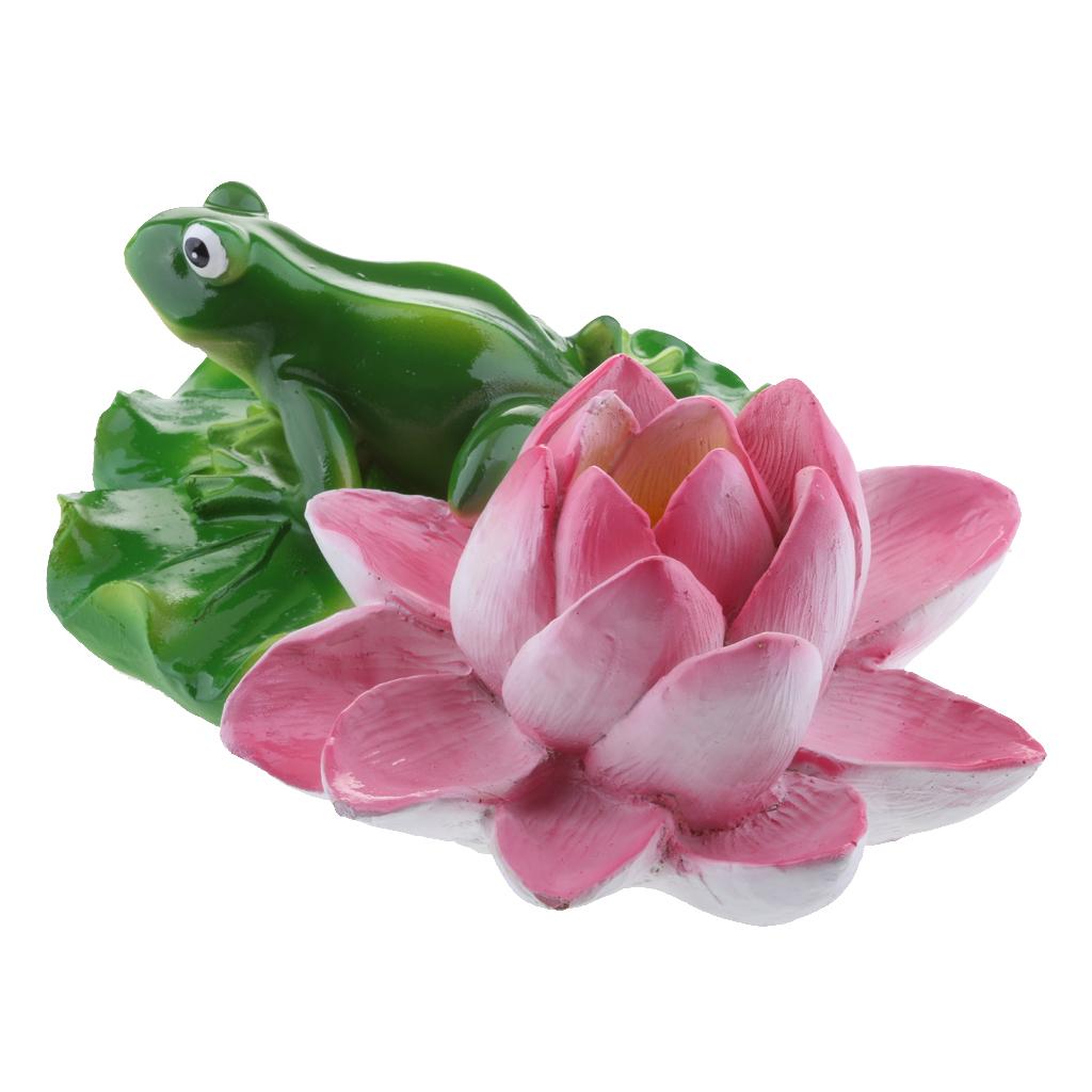 Lotus Leaf & Frogs Floater Outdoor Pool & Pond Ornament Garden Decoration