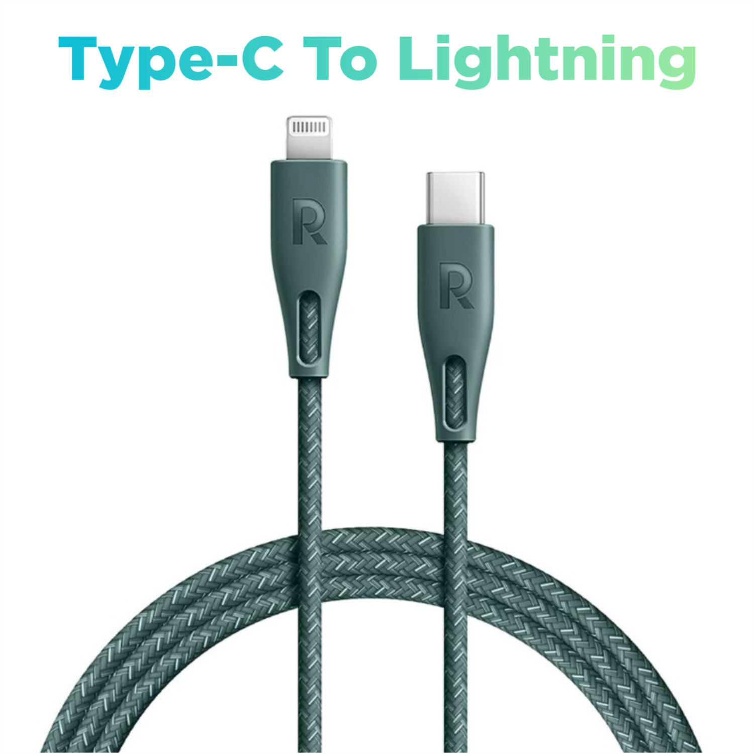 Dây Cáp Sạc Type-C To Lightning 20W Chuẩn MFI C94 Sạc Nhanh Cho iPhone, Cho iPad, Dây Nylon Sêu Bền Dài 2m RAVPower RP-CB1018 - Hàng Chính Hãng