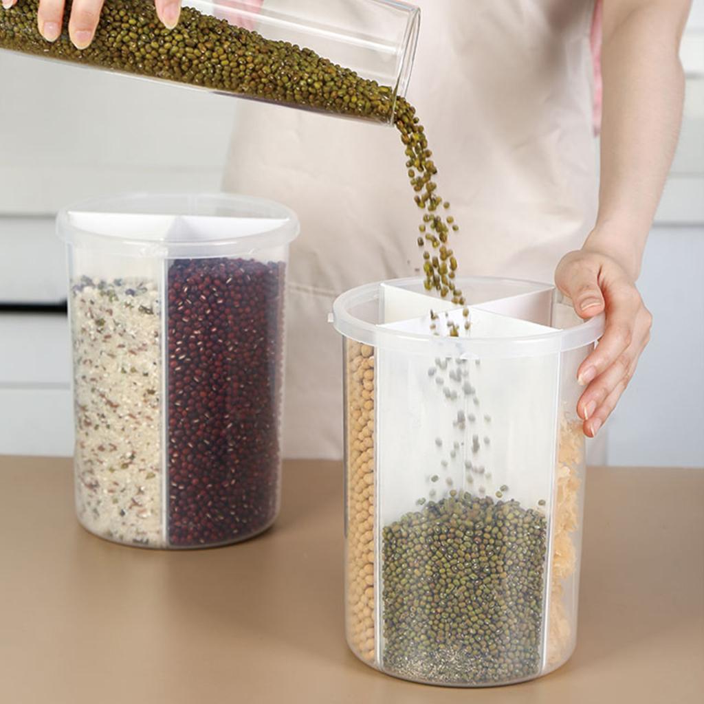 2x Multifunction Food Storage Tank Kitchen Supplies Cereal Container Bottle