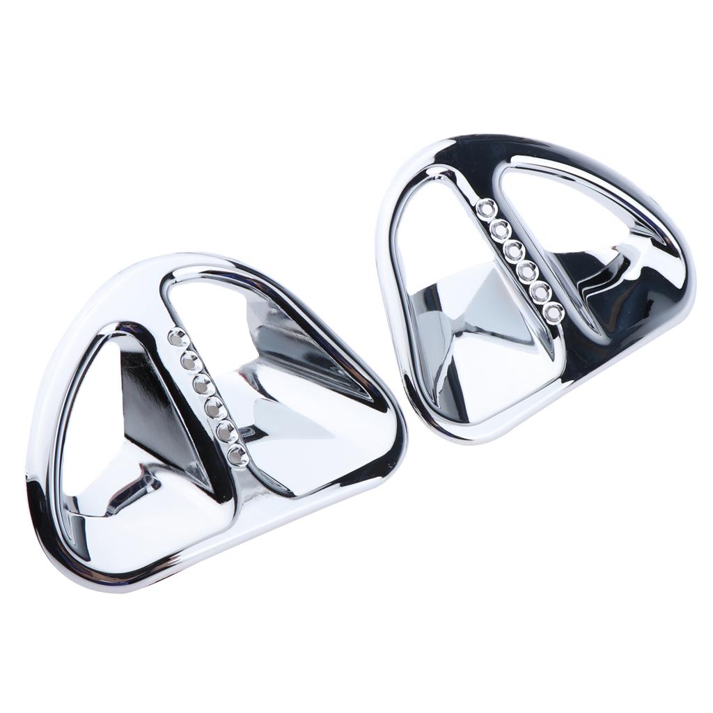 2 Chiếc Fairing Khe Hút Không Khí Dạng Lưới Tản Nhiệt Dành Cho Xe Honda Goldwing GL1800 Chrome
