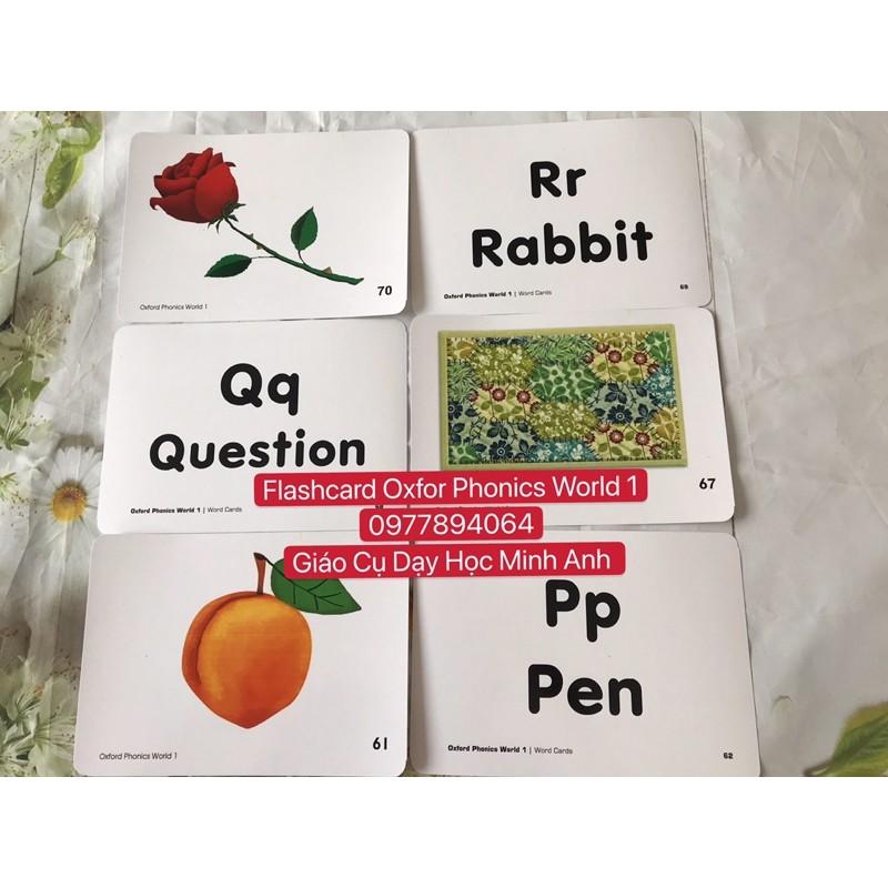 Flashcards Oxford Phonics World 1 ️104 thẻ phonics thiết kế hai mặt siêu đẹp