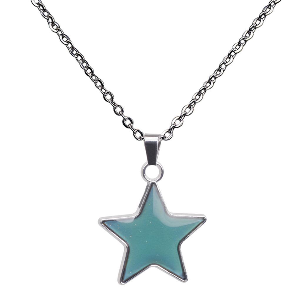 Star Pendant Temperature Change  Necklace