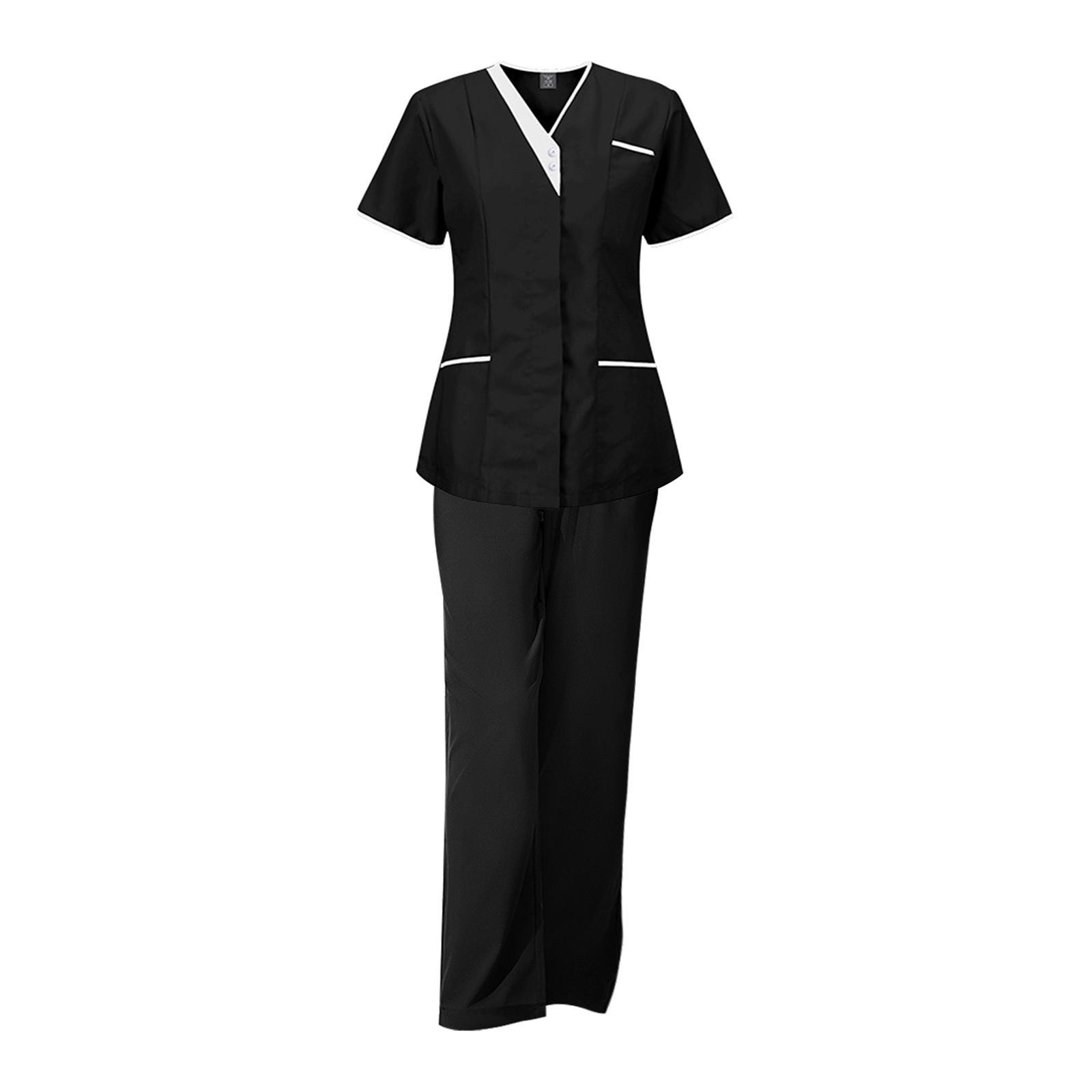 Nursing Uniforms Women Scrubs Sets for Beauty Salon Cosmetology Pet Grooming