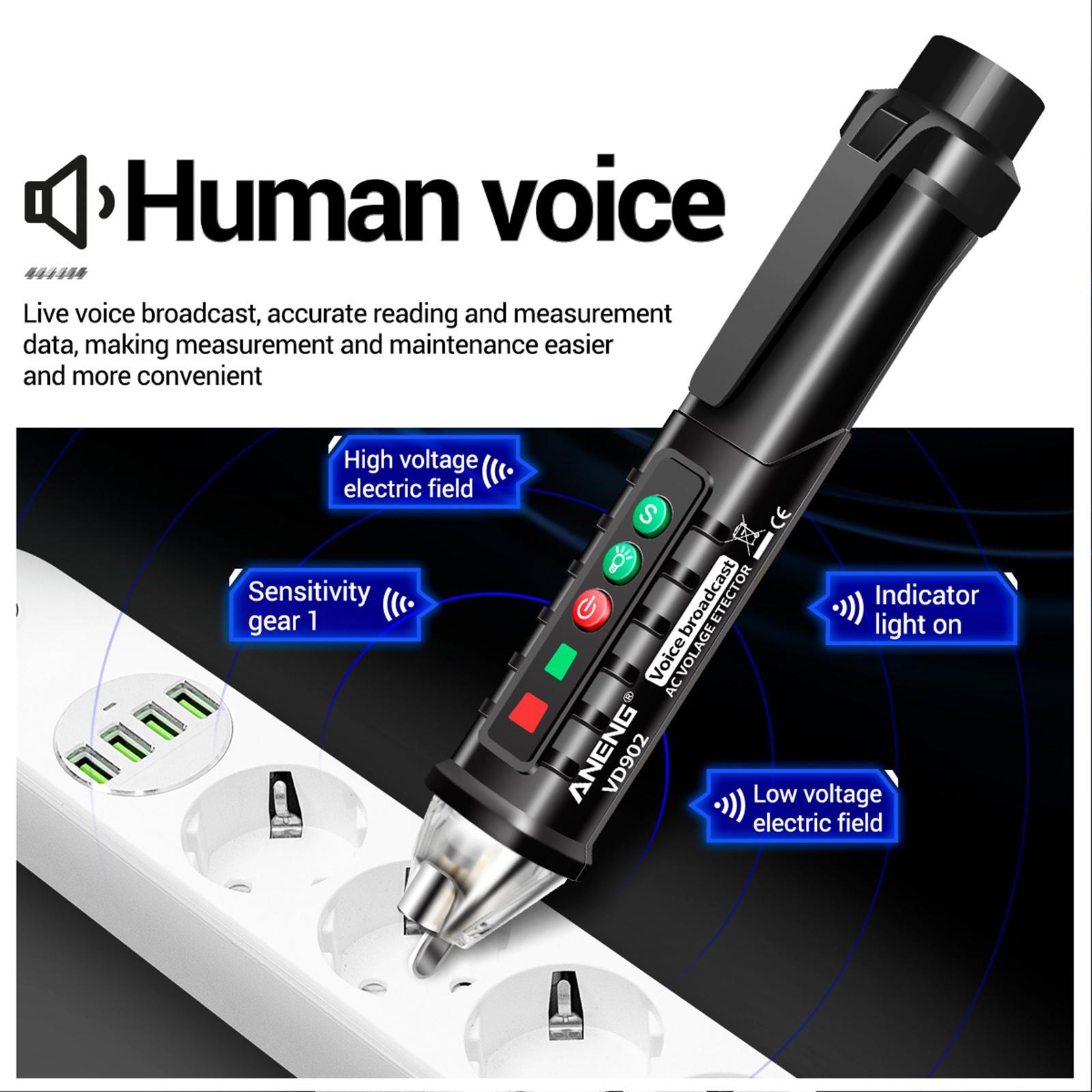 Voltage Tester Pen Voltage Non Contact Voltage Measuring Tool Multifunctional Electrical Tester Circuit Testing Electric Tester Pen
