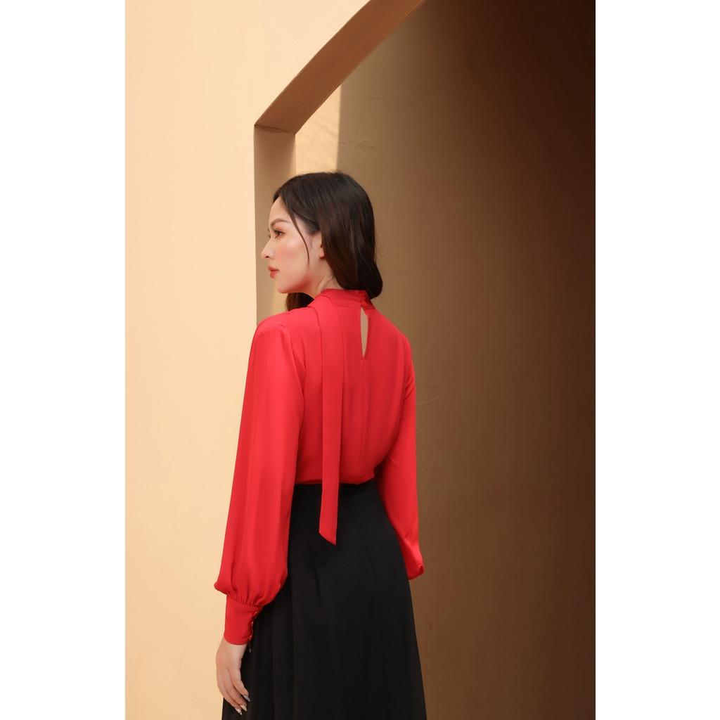 Chân Váy Tà Chồng , Chiết Ly Dọc Eo , Chất liệu: Poly Linen: 40%Linen 60% Polyester SKI3008 CLARA MARE