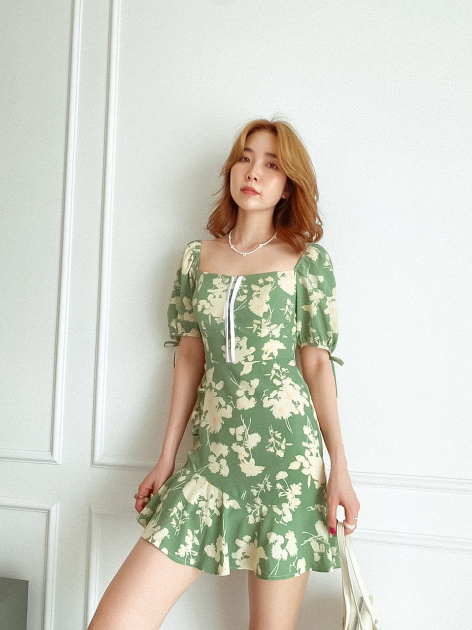 Đầm hoa cổ vuông Heull Dress Gem clothing SP060520