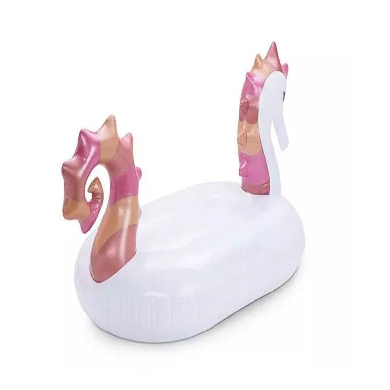 250cm Bể bơi phao cá ngựa khổng lồ Vòng bơi dành cho người lớn Nệm bơm hơi Giường nổi Hàng ống Đồ chơi bên bể bơi