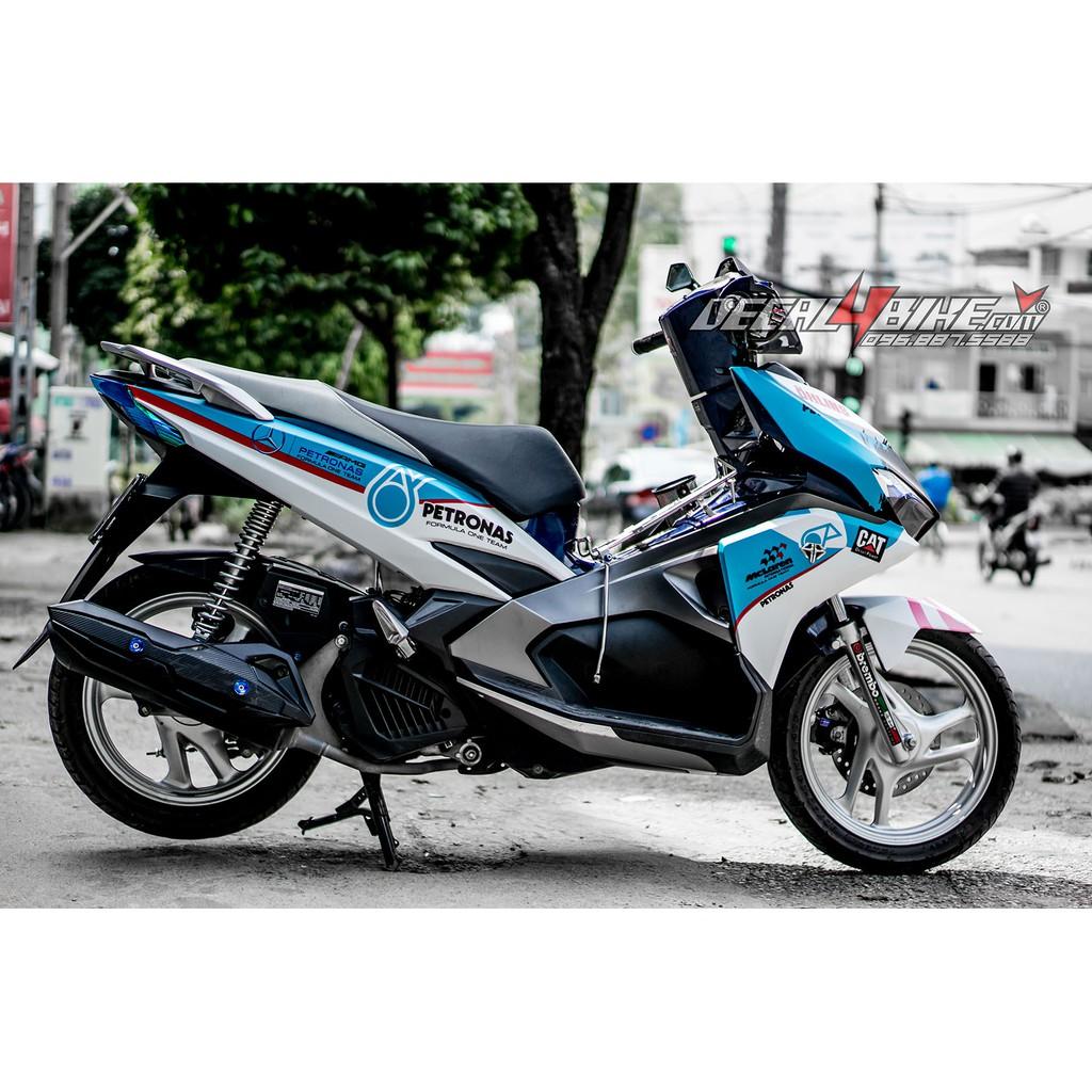 Tem trùm xe dành cho AIR BLADE 2016 BLUE PETRONAS