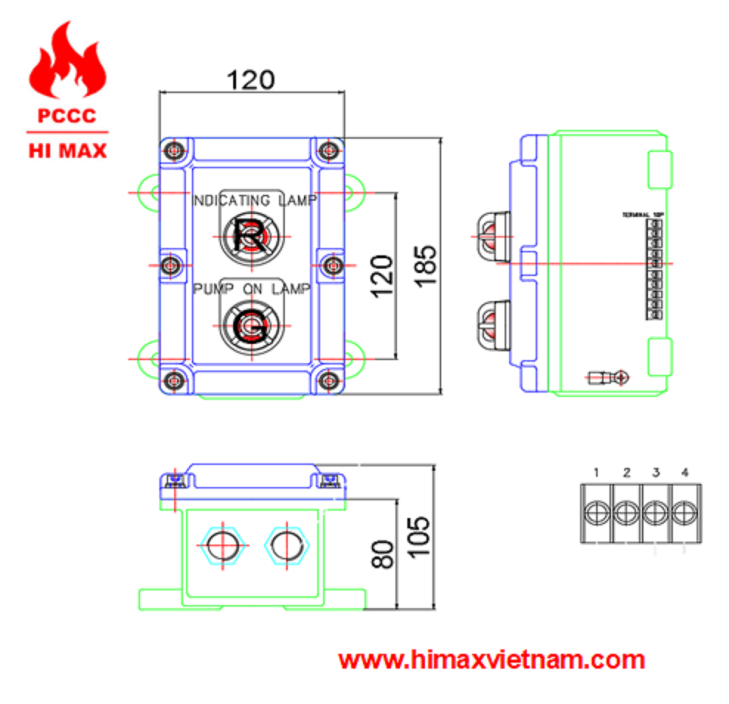 Đèn giám sát bơm chống nổ hi max FOB-2