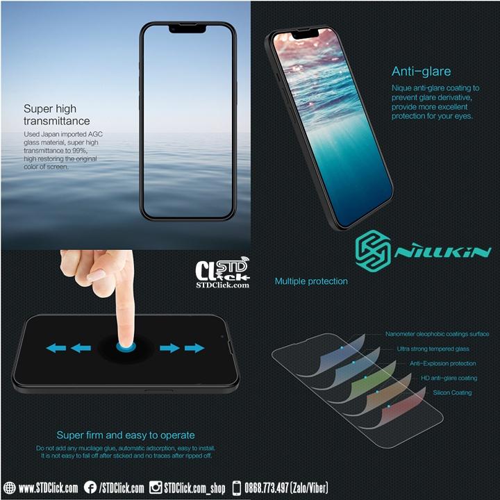 KÍNH CƯỜNG LỰC DÀNH CHO ĐIỆN THOẠI IPHONE 13 - 13 PRO NILLKIN AMAZING H