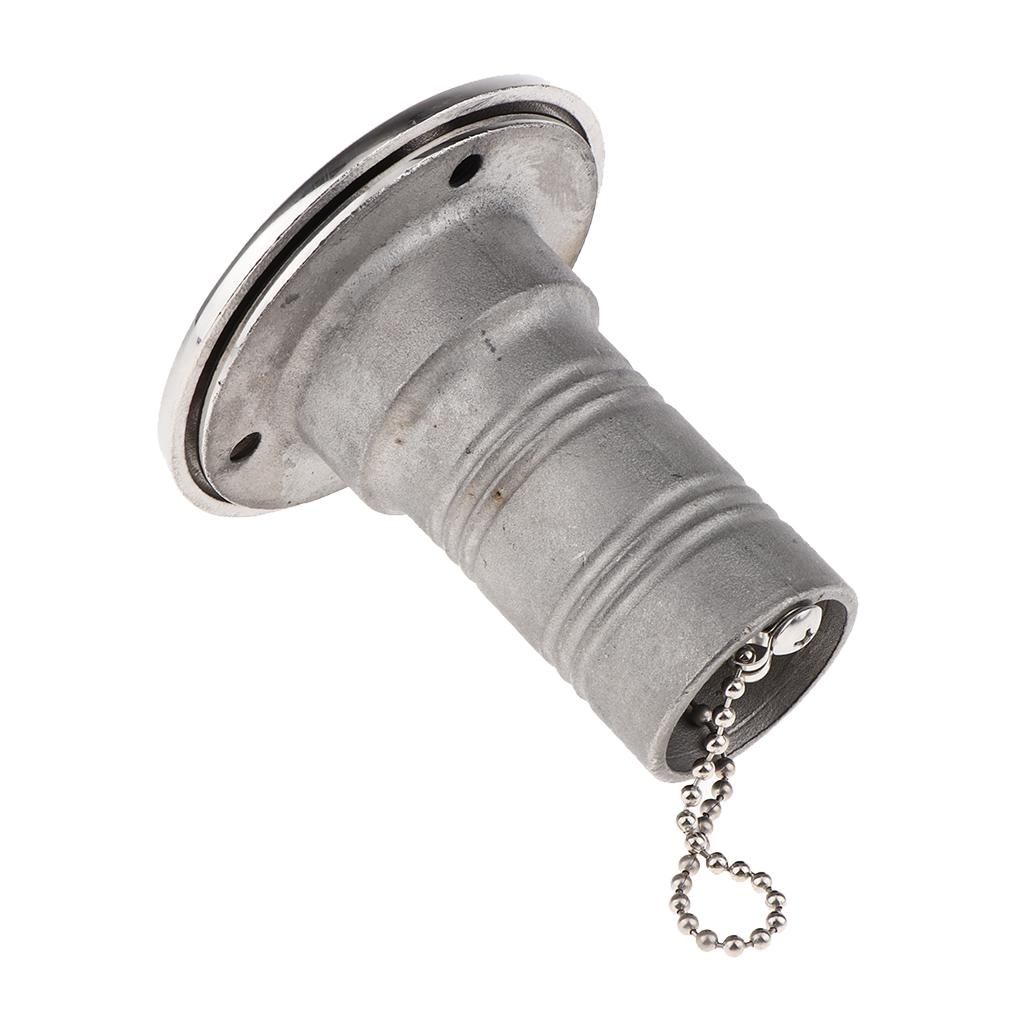Boat Deck Fill / Filler Keyless Cap 1-1/2 inch - Water 316 Stainless Steel