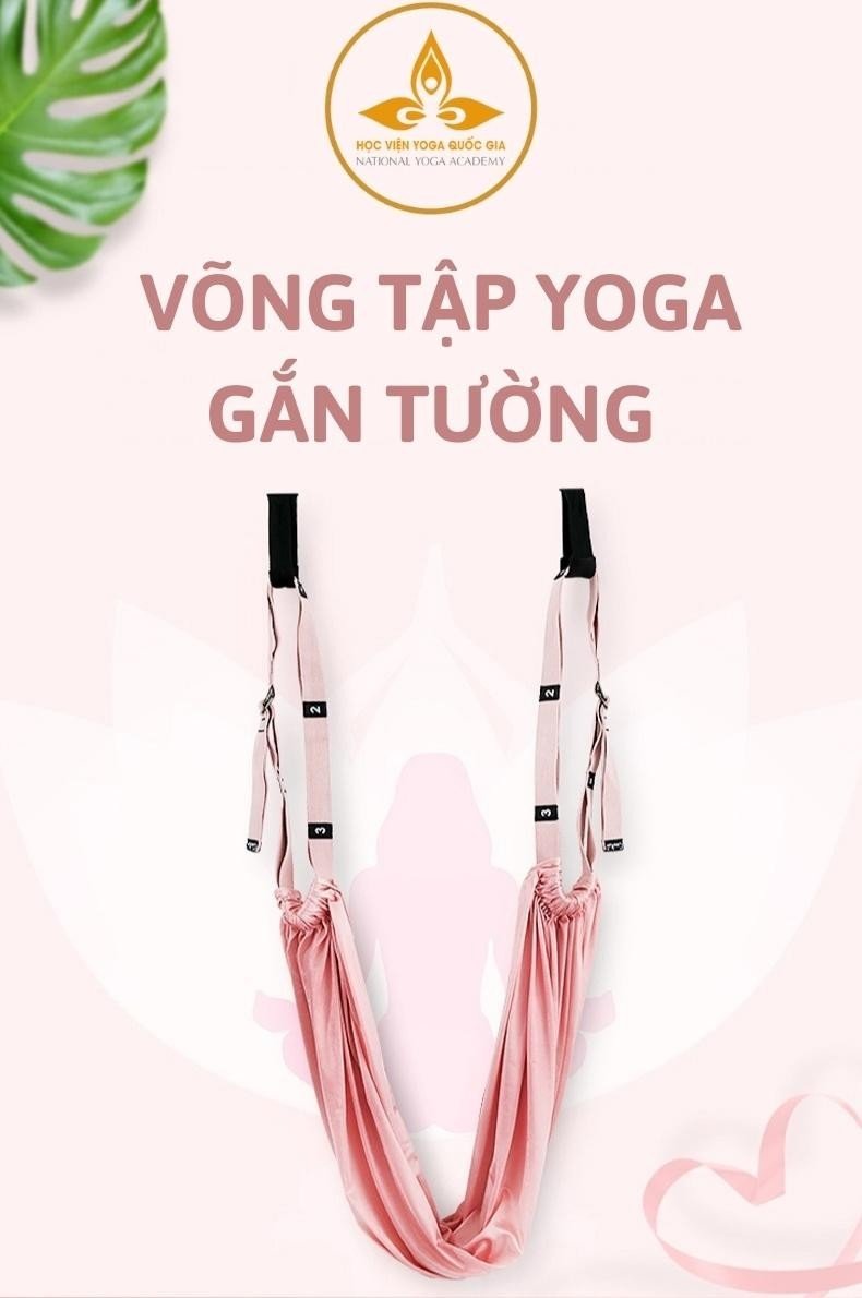 Bộ võng tập Yoga bay gắn tường bổ trợ cho các bài tập Yoga, chất liệu vải dù cao cấp, đầy đủ phụ kiện