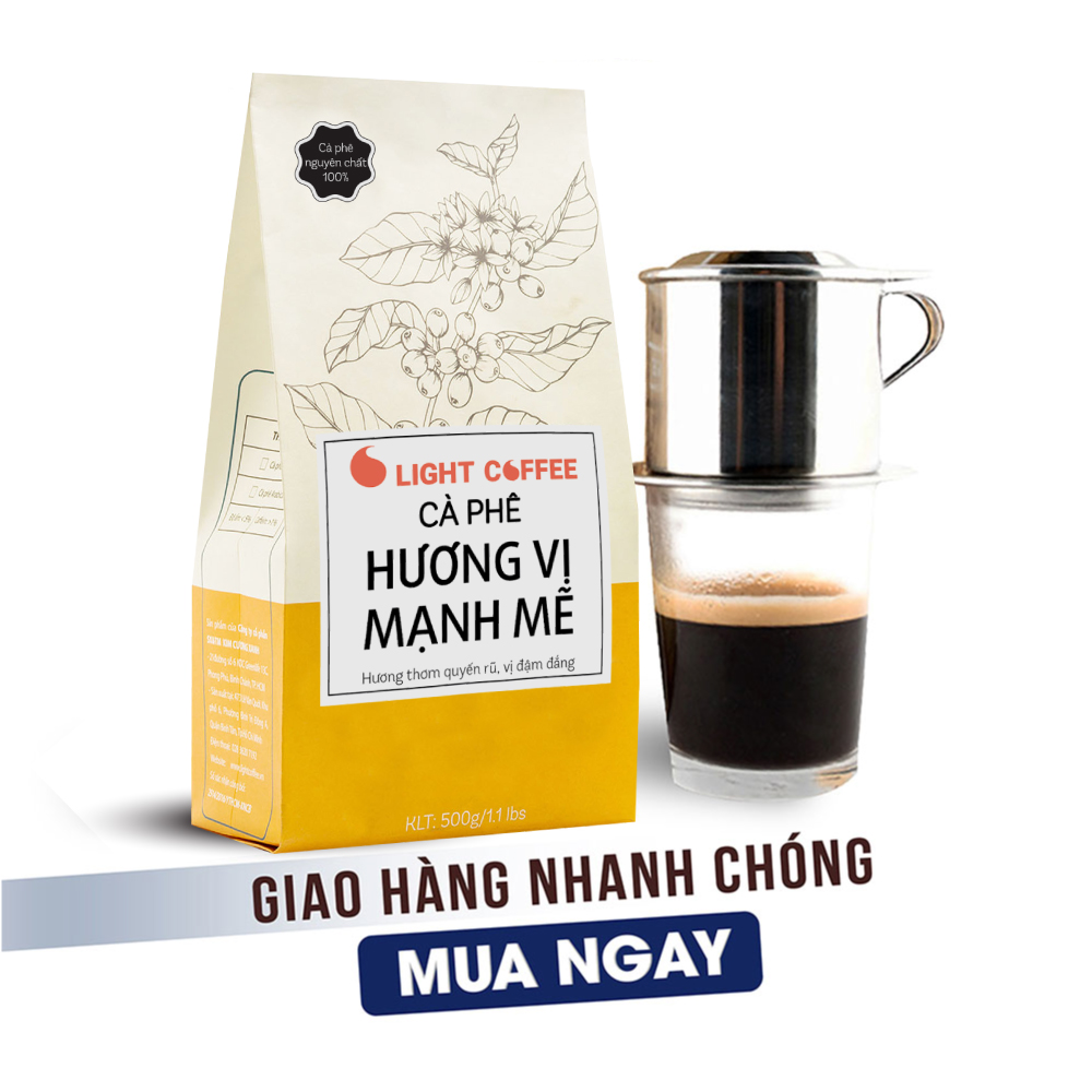 Cà Phê Nguyên Chất 100% Light Coffee Hương Vị Mạnh Mẽ (500g)