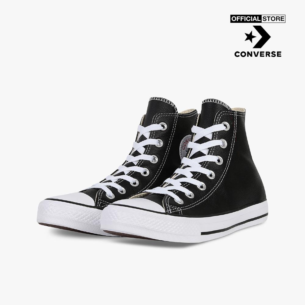 CONVERSE - Giày sneakers cổ cao unisex Chuck Taylor All Star Leather 132170C