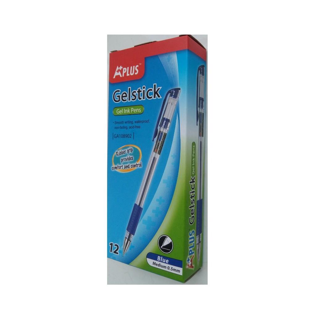 Combo hộp 12 cây bút gel GA108902 đen/đỏ/tím/xanh 0.5mm