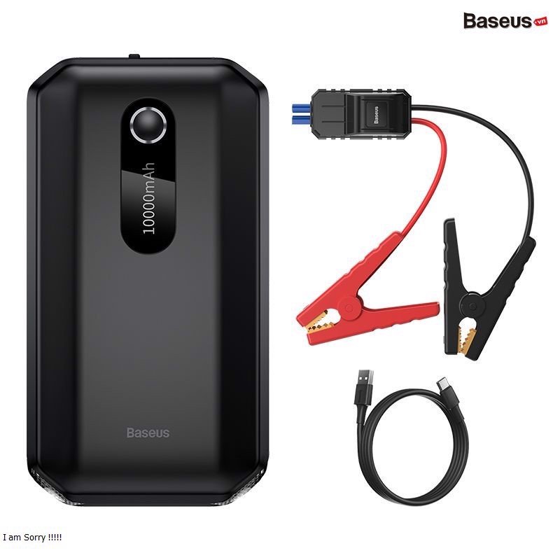 Bộ kích nguồn dùng cho ô tô Baeus Super Energy Air Car Jump Starter, 10000mAh kiêm sạc dự phòng- hàng chính hãng