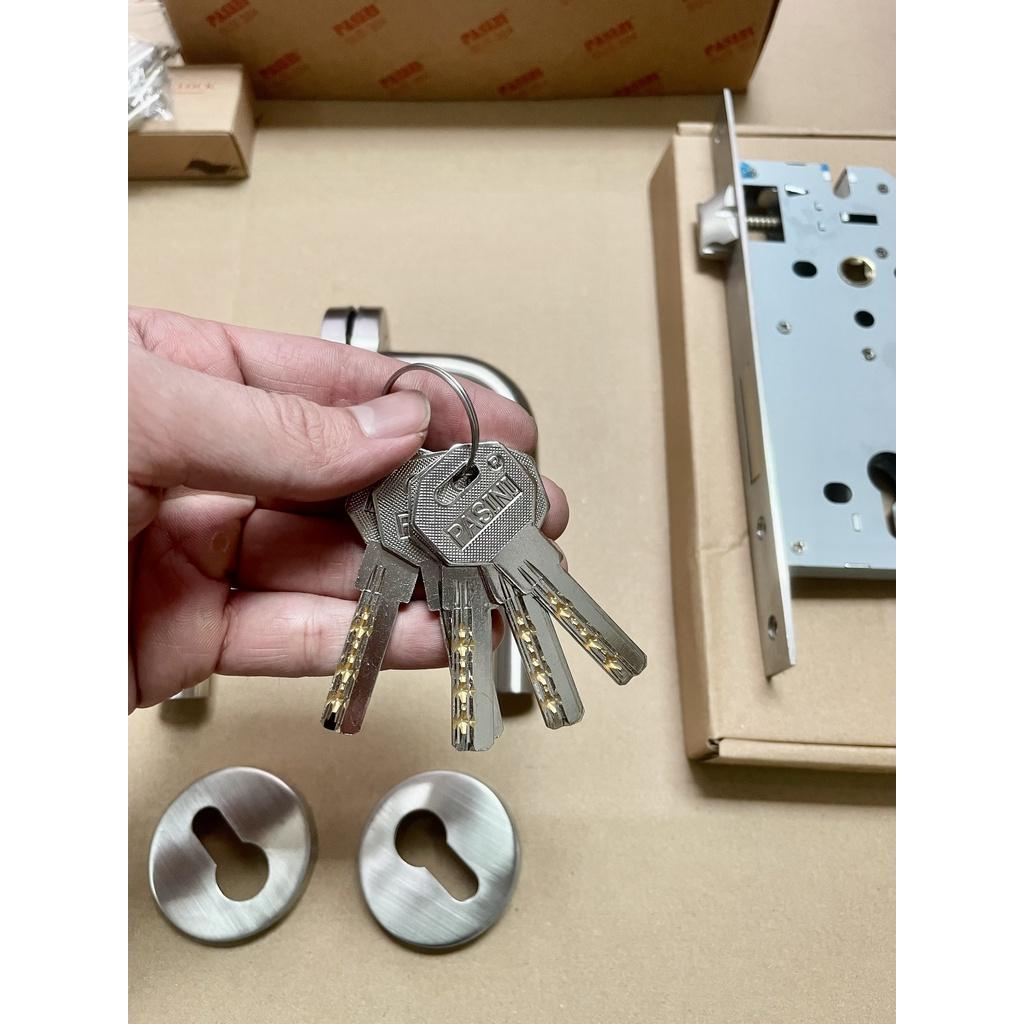 Khóa tay gạt phân thể Inox304 phi 19 dùng cho cửa phòng nhôm, sắt, gỗ