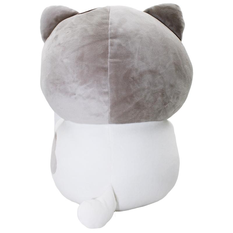 Thú Bông Mèo Trắng Xám Ôm Cá 45 cm - ZooZoo 45340