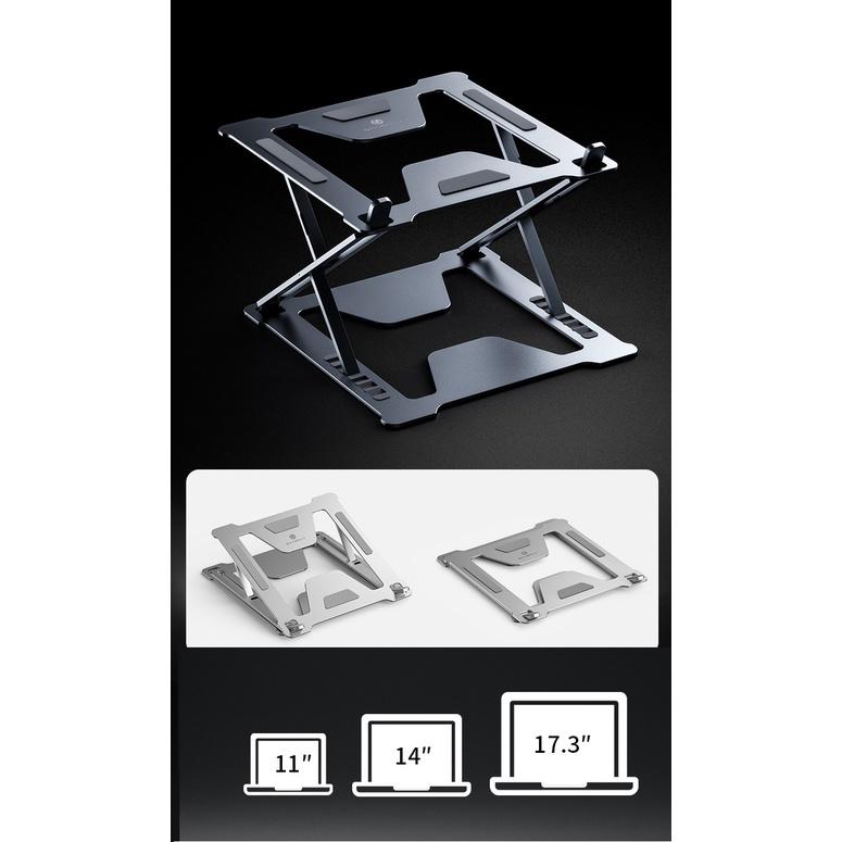 P17 Giá đỡ để laptop stand notebook Macbook máy tính xách tay hợp kim nhôm có thể tháo rời kiêm tản nhiệt.