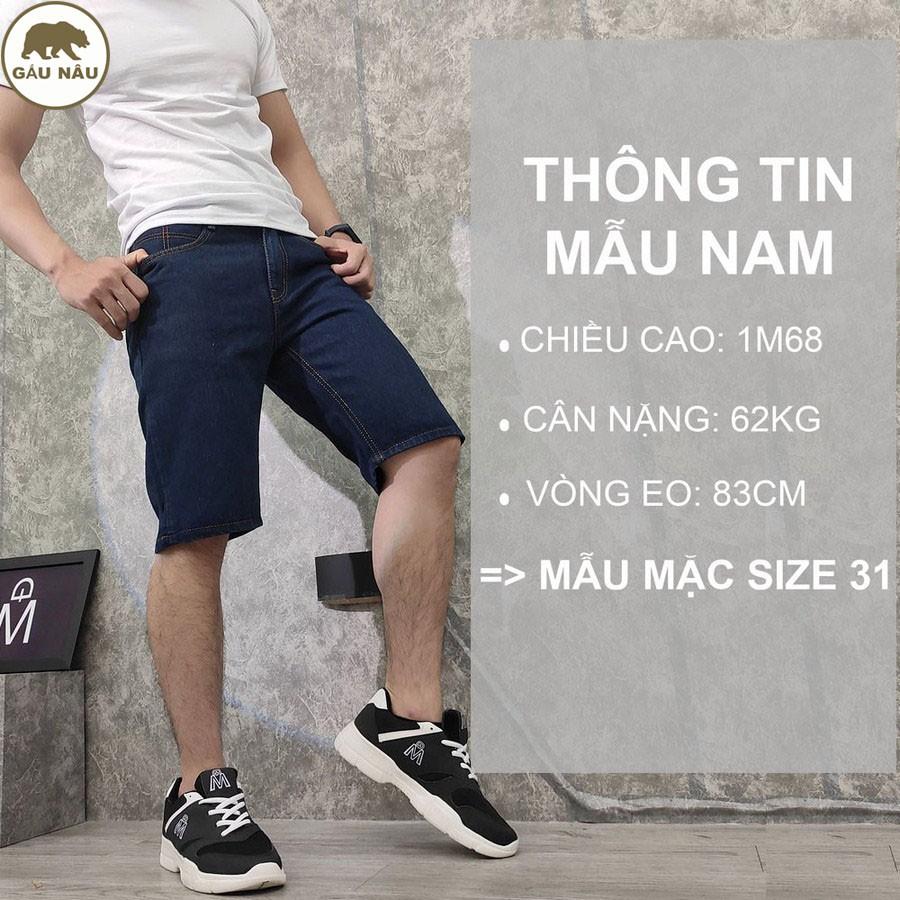 Quần short jean nam GN393 màu chuẩn đẹp Gấu Nâu