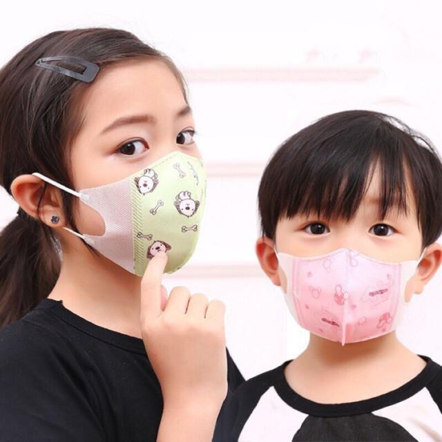 Set 5 khẩu trang y tế kháng khuẩn đáng yêu cho bé gái 0-8 tuổi